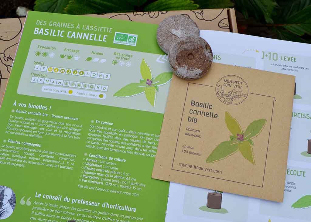 Kit jardinage à offrir avec graines certifiées bio et outils