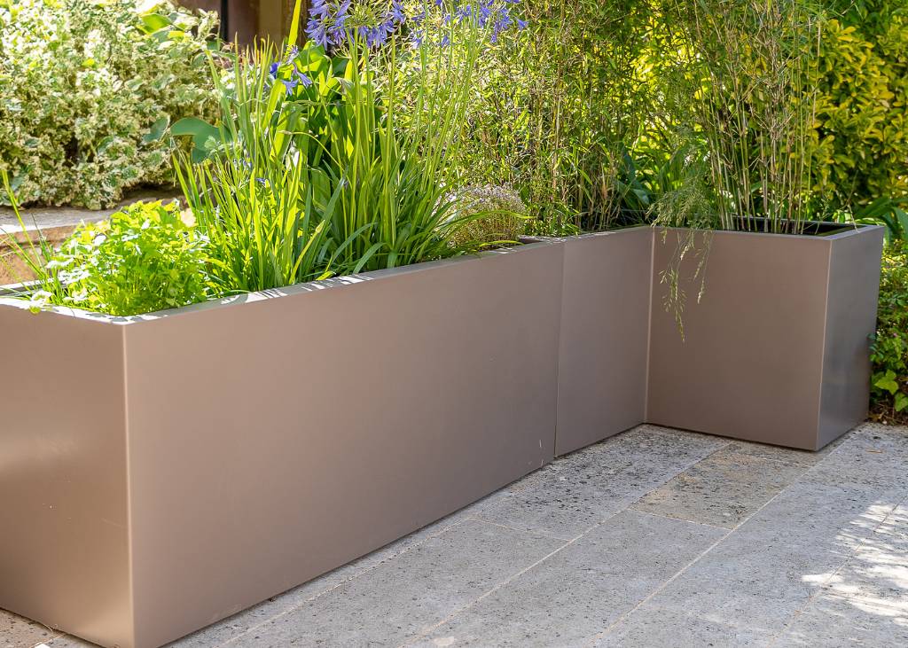 Jardinière rectangulaire pour terrasse 100% Made in France - Permacool