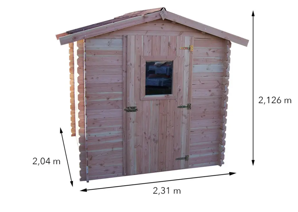 Abri de jardin en bois Douglas - 4m²