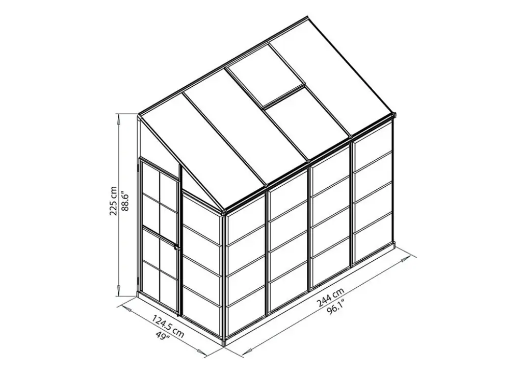 Serre de jardin 3m² Aluminium 