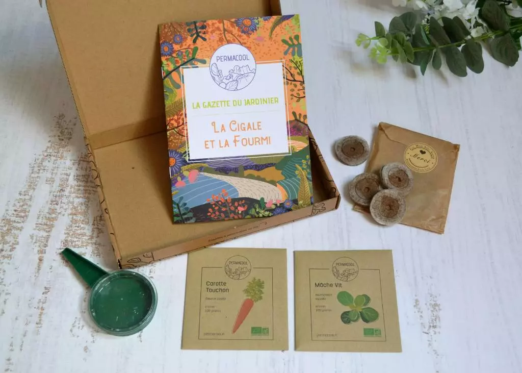 Coffret de jardinage "La cigale et la fourmi"